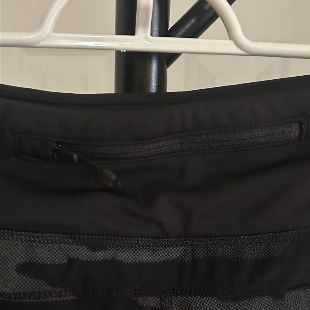 Athleta Black Camo Mid-Rise Athletic Shorts - Picture 3 of 5